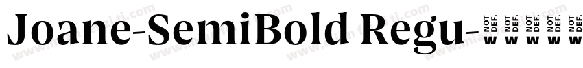 Joane-SemiBold Regu字体转换